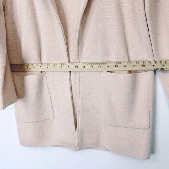 J Crew Sweater Knit Blazer Jacket Women’s Size XS Light Pink Open Front - Picture 7 of 9